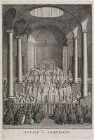 KG 12067
<br/>
Armenië: Kerkdienst.
<br/>
<em>Picart, Bernard (1673-1733)</em>